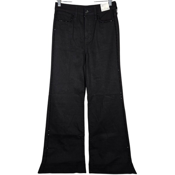 J. Crew Embellished denim‎ trouser Black Rinse 27 NWT